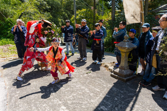 浦ノ河内まつりの鬼太鼓
