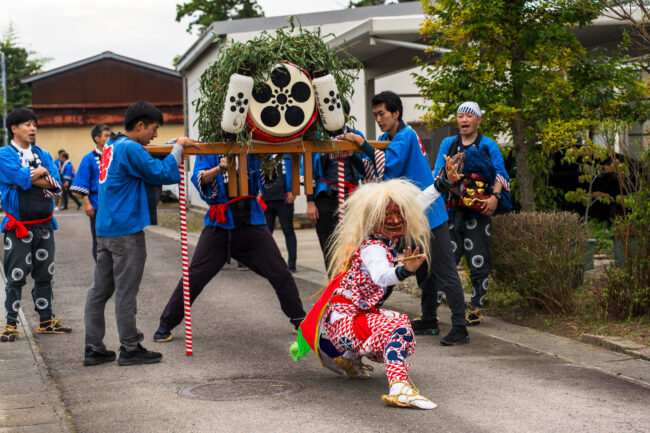 畑野まつりの鬼太鼓