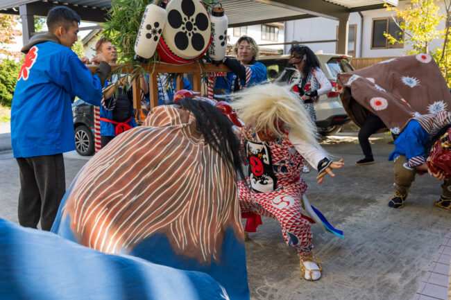 畑野まつりの鬼太鼓