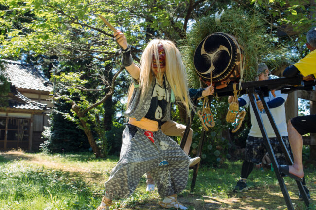 長江まつりの鬼太鼓