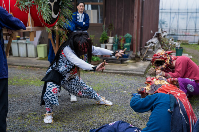 瓜生屋まつりの鬼太鼓